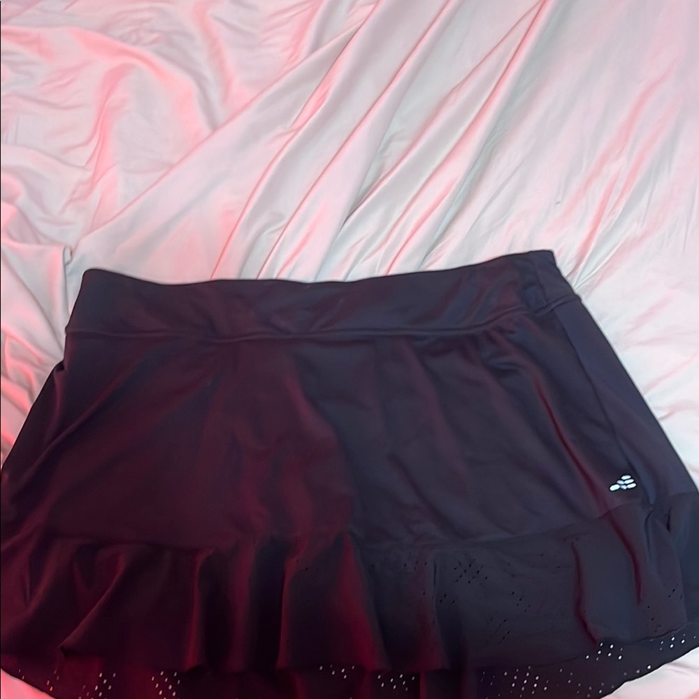 Chic Athetic BSG Black Skirt with Ruffle Detail